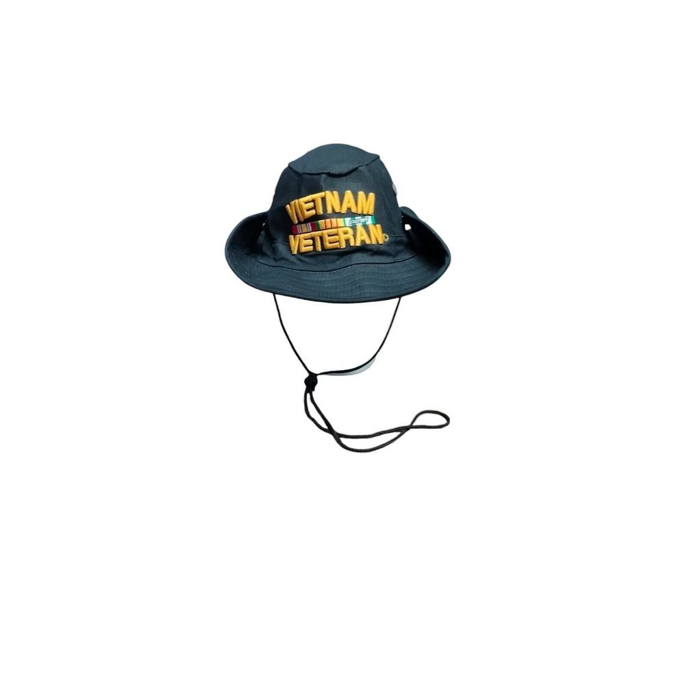 JWM Boonie Bucket Hat Men's Small Black Vietnam Veteran Military Armed Forces‎